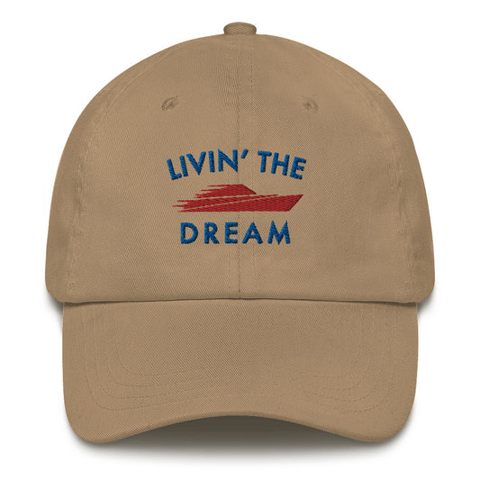 Livin' The Dream Adjustable Blue Logo