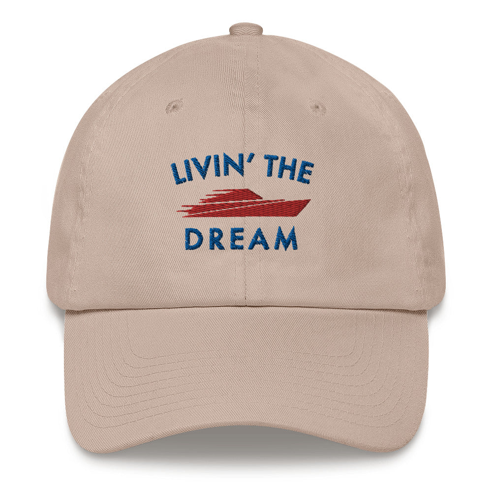 Livin' The Dream Adjustable Blue Logo